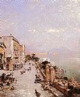 Franz Richard Unterberger A View of Posilippo, Naples painting